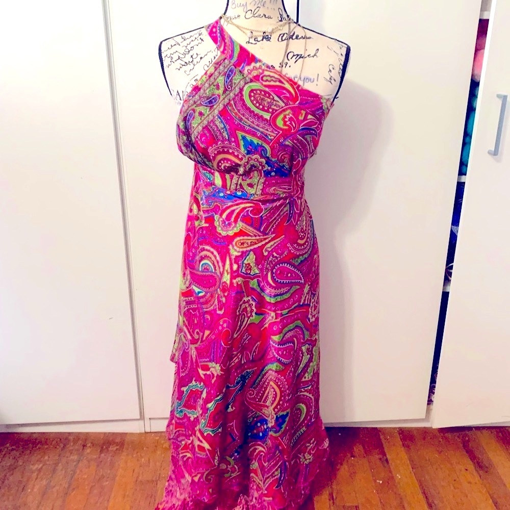 Silk convertible wrap dress / skirt